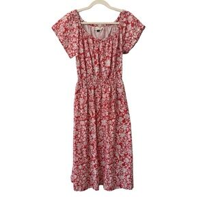 Universal Thread Red and White Floral Dress